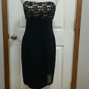 Liz Claiborne Black Strapless Dress Size 6